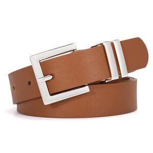 6443 Women's Leather Belt For Jeans Pants Dresses Fashion Ladies Square